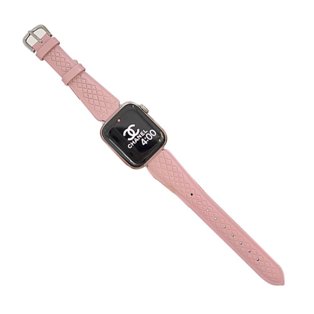 Glimrende Ægte Læder Universal Rem passer til Apple Smartwatch - Pink#serie_5