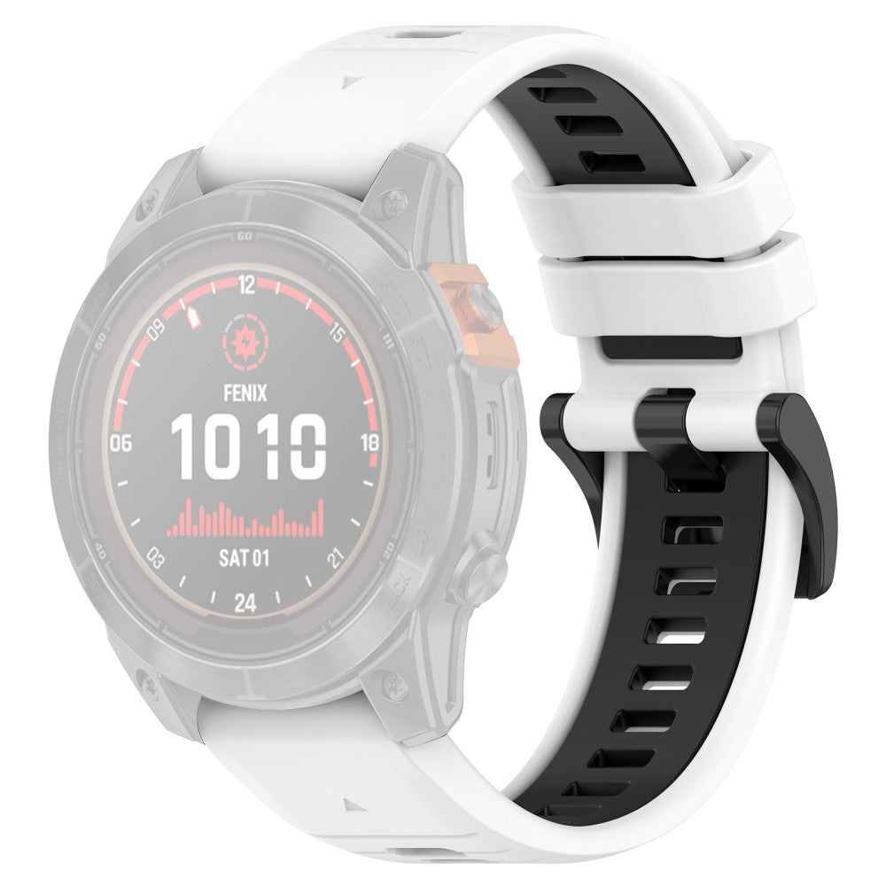 Super Pænt Silikone Universal Rem passer til Garmin Smartwatch - Hvid#serie_3