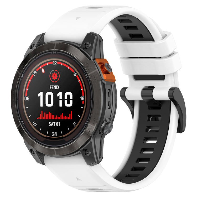 Super Pænt Silikone Universal Rem passer til Garmin Smartwatch - Hvid#serie_3