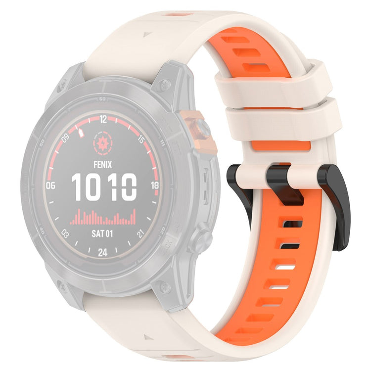 Super Pænt Silikone Universal Rem passer til Garmin Smartwatch - Orange#serie_10