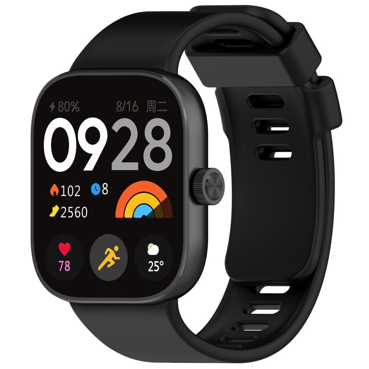 Silikone Universal Rem passer til Xiaomi Redmi Watch 4 / Xiaomi Band 8 Pro - Sort#serie_4