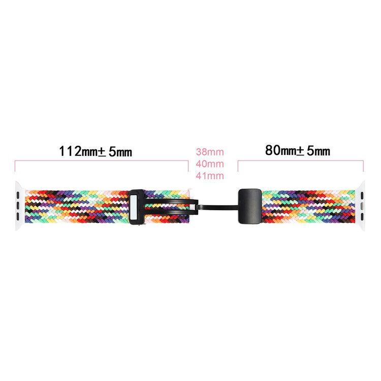 Apple Watch Series 41mm - 40mm - 38mm Universal Nylon Watch Band Magnetic Strap - Denim Multi-color#serie_8