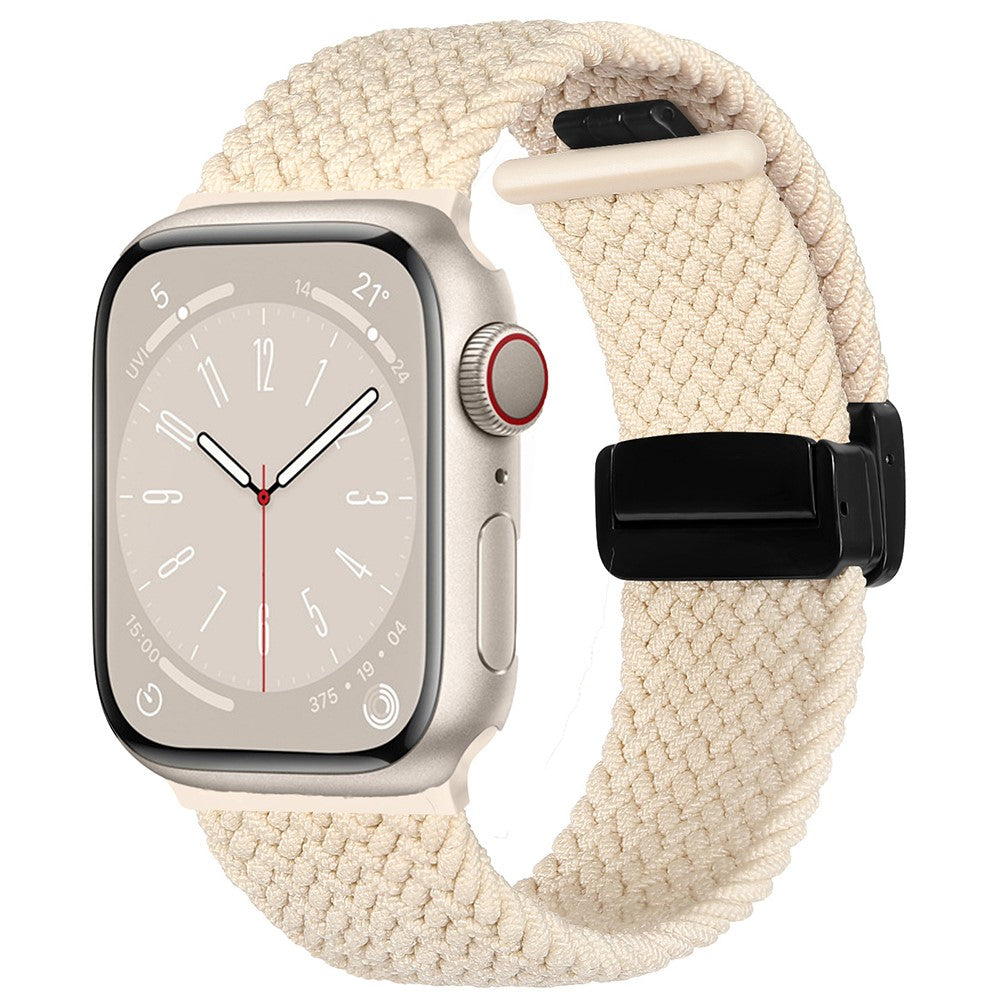 Rigtigt Godt Nylon Universal Rem passer til Apple Smartwatch - Hvid#serie_5