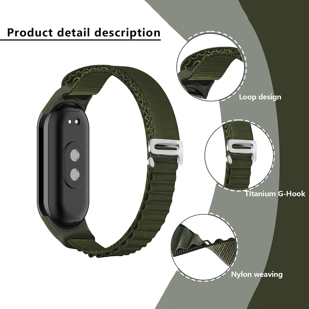 Super Godt Nylon Rem passer til Xiaomi Smart Band 8 - Orange#serie_2