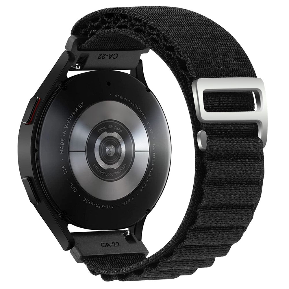 Rigtigt Slidstærk Nylon Universal Rem passer til Smartwatch - Sort#serie_1