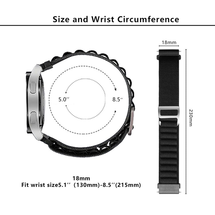 Rigtigt Slidstærk Nylon Universal Rem passer til Smartwatch - Rød#serie_17