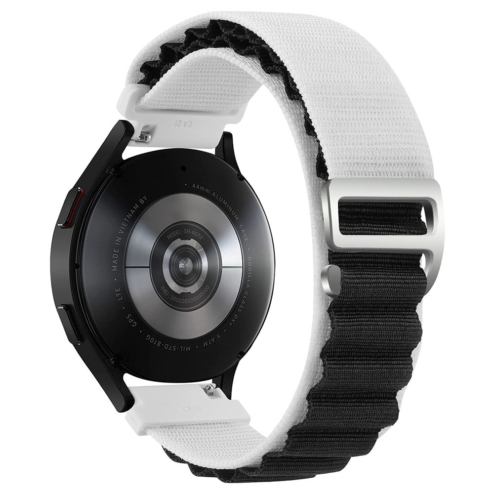 Meget Holdbart Nylon Universal Rem passer til Smartwatch - Hvid#serie_16