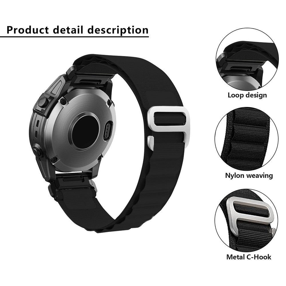 Helt Vildt Fantastisk Nylon Universal Rem passer til Garmin Smartwatch - Blå#serie_18