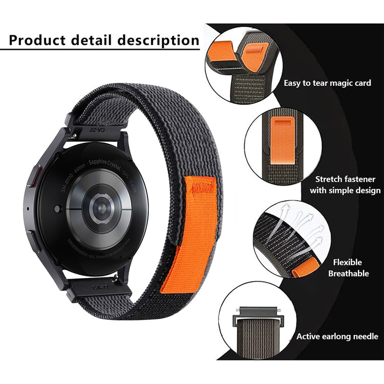 Rigtigt Elegant Nylon Universal Rem passer til Smartwatch - Rød#serie_5