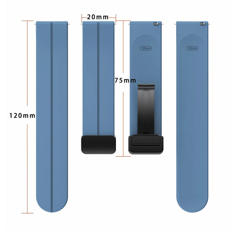 Mega Sweet Samsung Smartwatch Silicone Universel Strap - Silver#serie_12