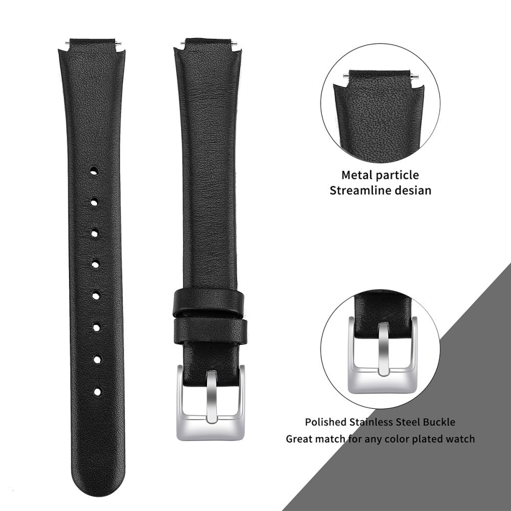 Incredibly Cool Fitbit Inspire 1 Genuine Leather Strap - Black#serie_5