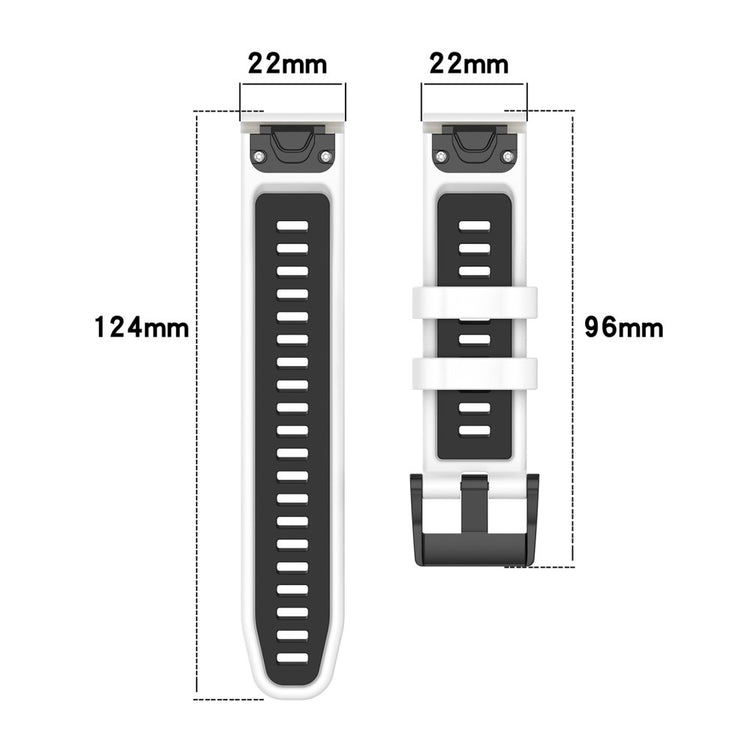 Garmin Fenix 7 / Fenix 7 Pro Silicone Watch Band 22mm Replacement Straps - Orange+Black#serie_2