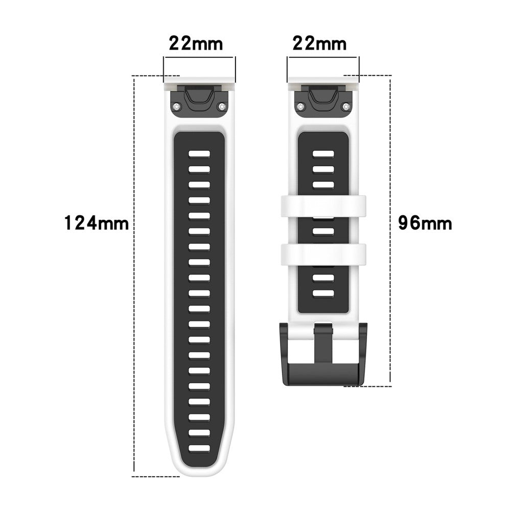 Garmin Fenix 7 / Fenix 7 Pro Silicone Watch Band 22mm Replacement Straps - Olive Green+Black#serie_3