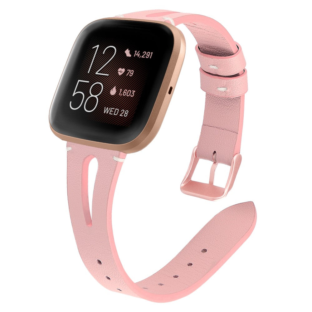 Mega Fashionable Fitbit Versa 3 Genuine Leather Strap - Pink#serie_4