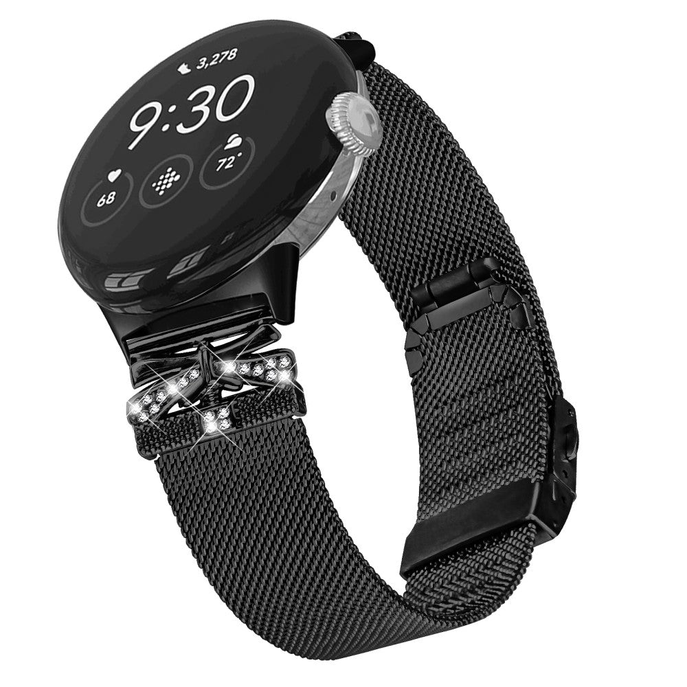 Google Pixel Watch / Google Pixel Watch 2 Metal Universel Strap - Black#serie_035