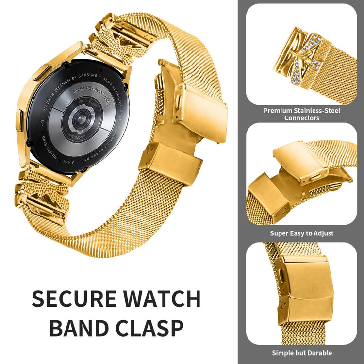 Remarkably Elegant Samsung Smartwatch Metal Universel Strap - Gold#serie_1