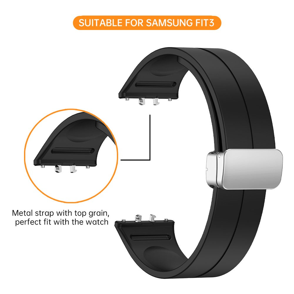 Mega Nice Samsung Galaxy Fit 3 Silicone Strap - White#serie_7