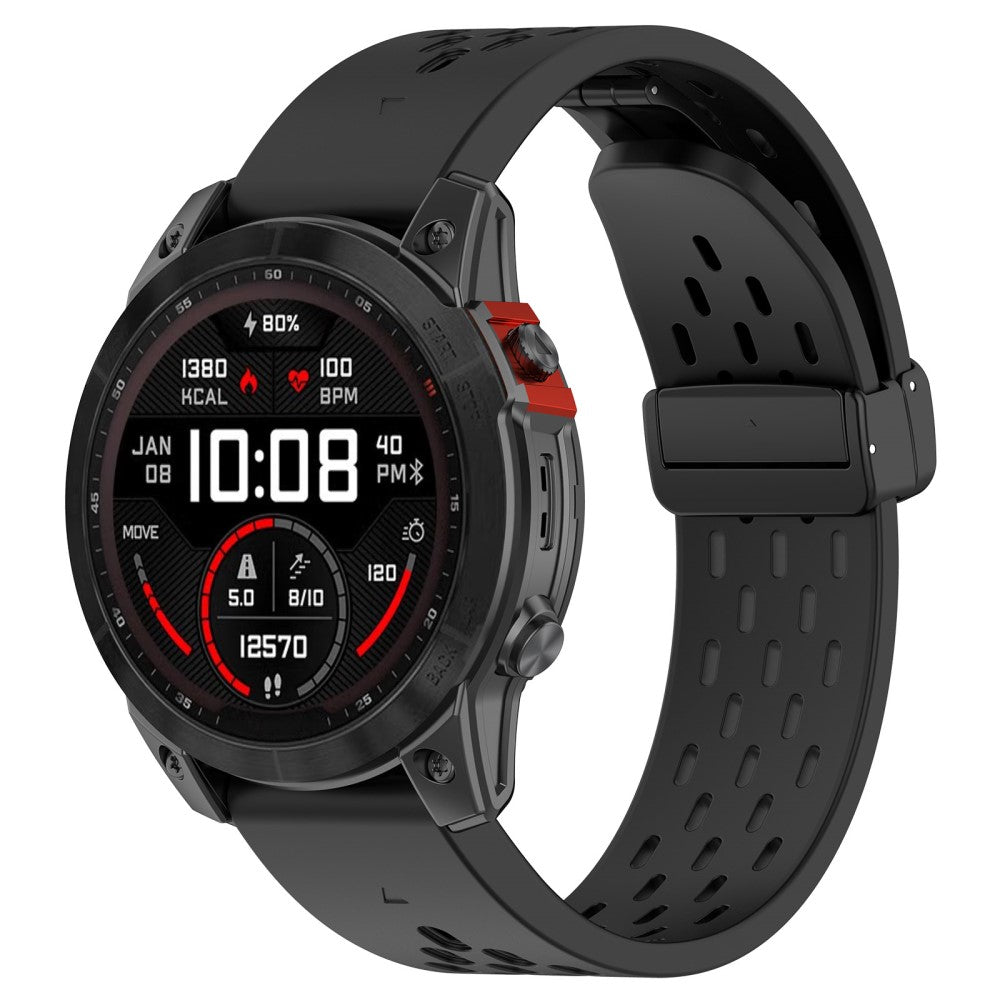 Mega Comfortable Garmin Smartwatch Silicone Universel Strap - Black#serie_1