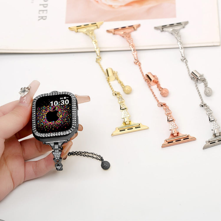 Super Cool Apple Smartwatch Rhinestone Universel Strap - Black#serie_1