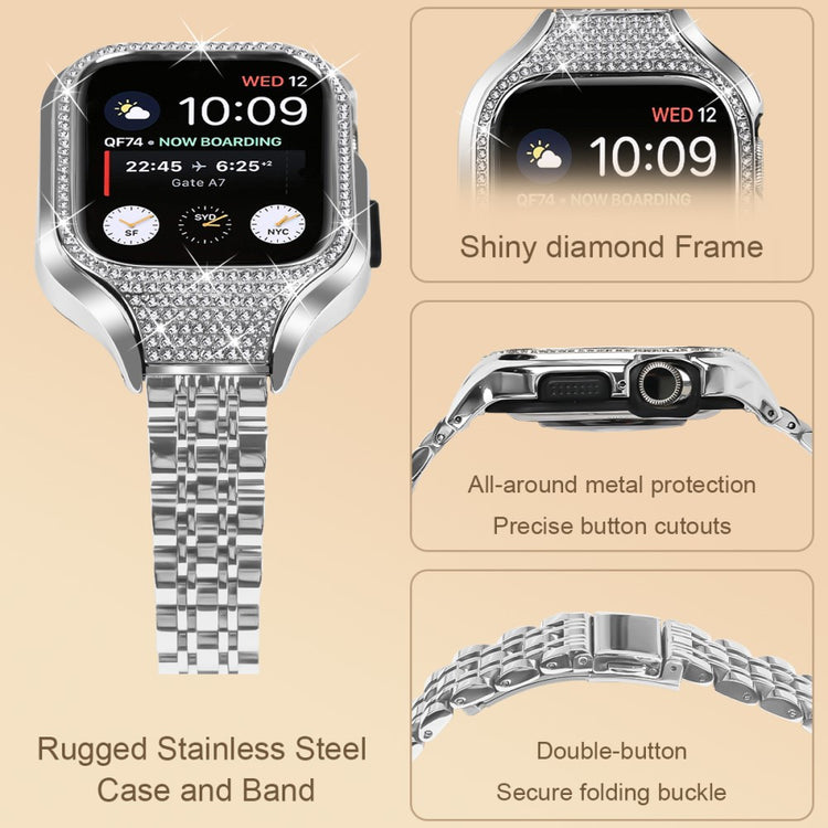 Eminent Apple Smartwatch Rhinestone Universel Strap - Silver#serie_366