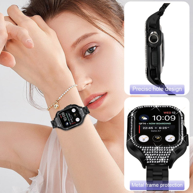 Super Elegant Apple Smartwatch Rhinestone Universel Strap - Black#serie_1