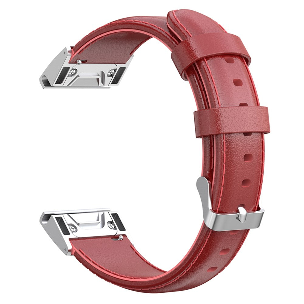 Wonderful Garmin Smartwatch Genuine Leather Universel Strap - Red#serie_4