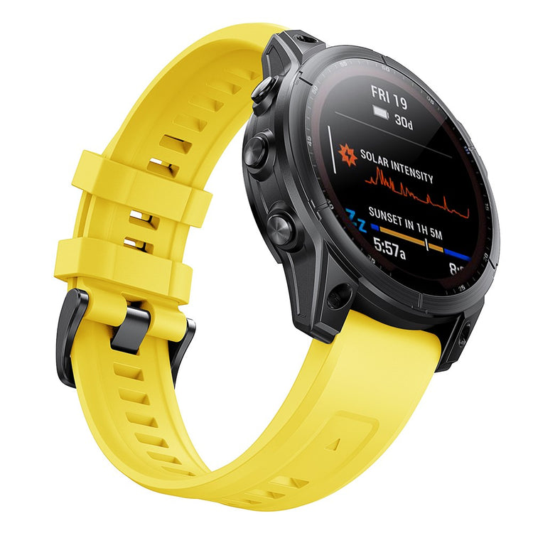 Mega Agreeable Garmin Smartwatch Silicone Universel Strap - Yellow#serie_6