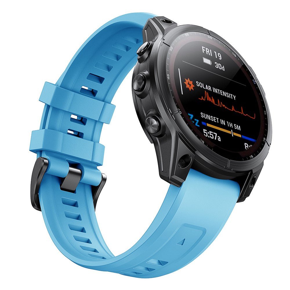 Mega Agreeable Garmin Smartwatch Silicone Universel Strap - Blue#serie_8