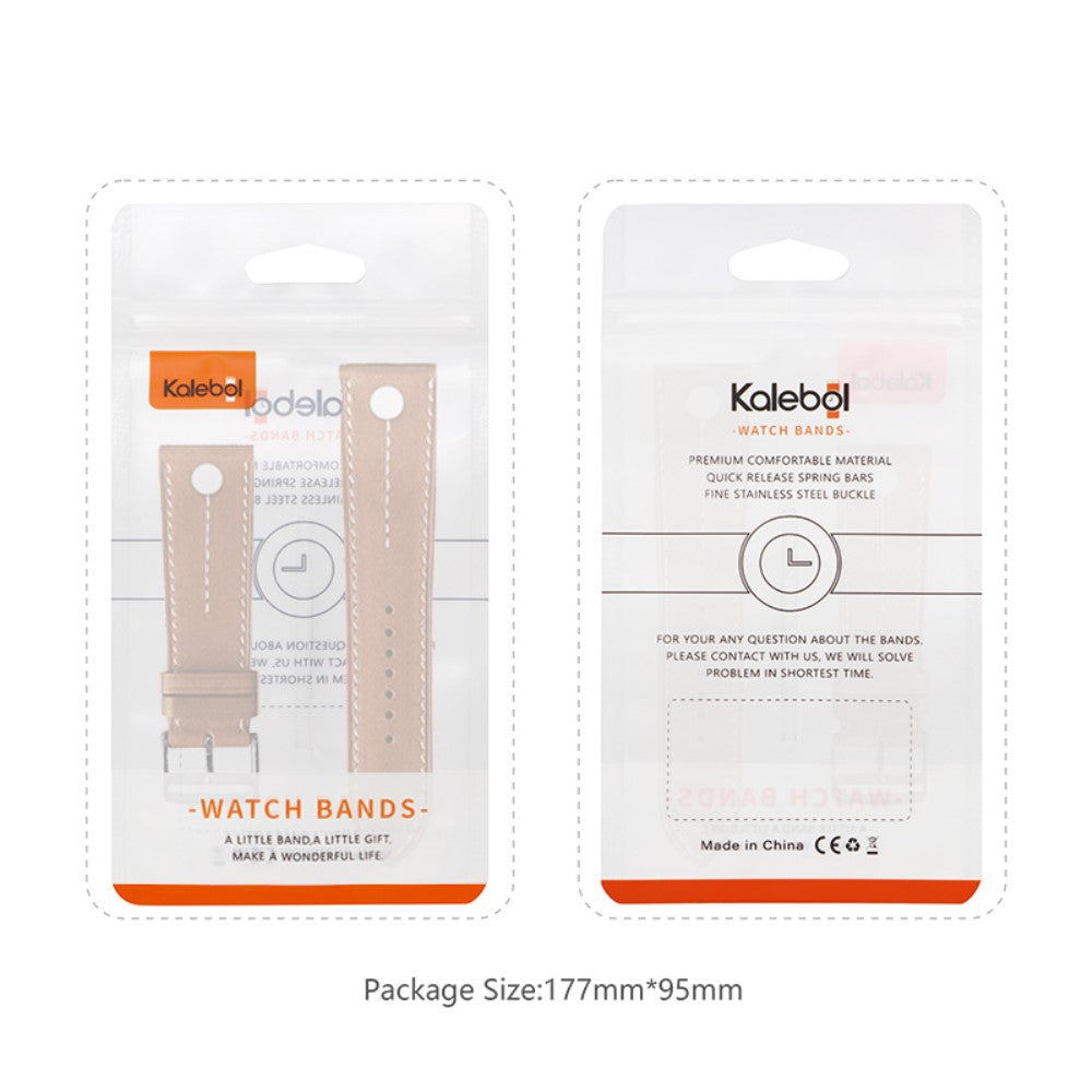 KALEBOL For Apple Watch Ultra 2 Ultra 49mm / 9 8 7 45mm / 6 5 4 SE (2023) SE (2022) SE 44mm / 3 2 1 42mm Genuine Cow Leather Watch Strap - Orange#serie_7