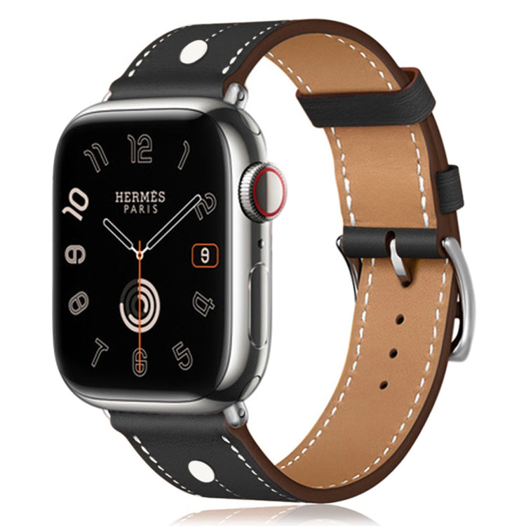 Elegant Apple Smartwatch Genuine Leather Universel Strap - Black#serie_6