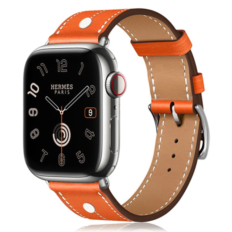 Elegant Apple Smartwatch Genuine Leather Universel Strap - Orange#serie_7