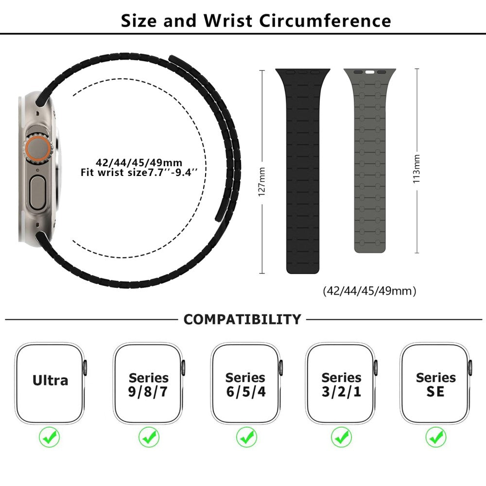 Super Neat Apple Smartwatch Silicone Universel Strap - Silver#serie_2