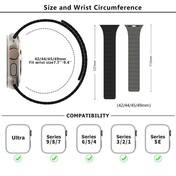 Super Neat Apple Smartwatch Silicone Universel Strap - Silver#serie_3