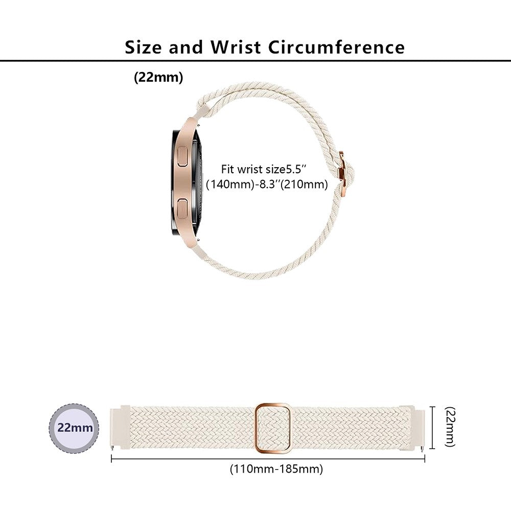 Super Stylish Smartwatch Nylon Universel Strap - White#serie_21