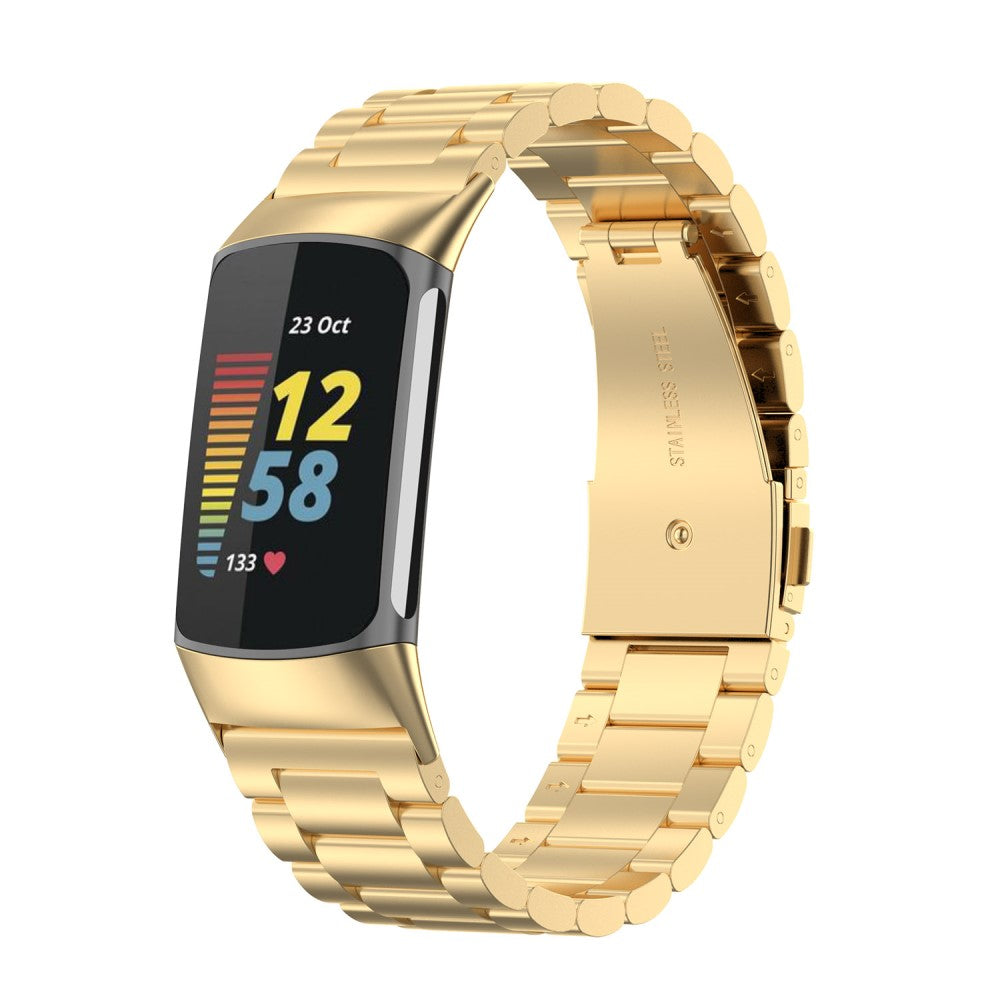 Incredibly Strong Fitbit Charge 5 Metal Strap - Gold#serie_2