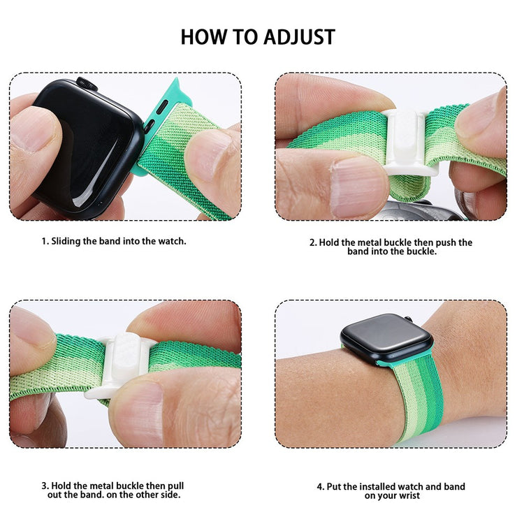 Incredibly Pleasant Apple Smartwatch Nylon Universel Strap - Green#serie_17