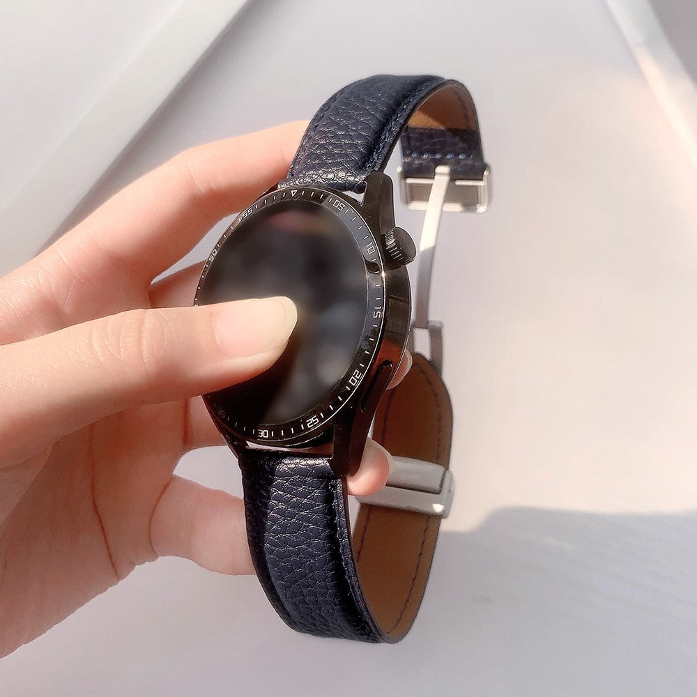 Super Stylish Smartwatch Pu Leather Universel Strap - Blue#serie_6