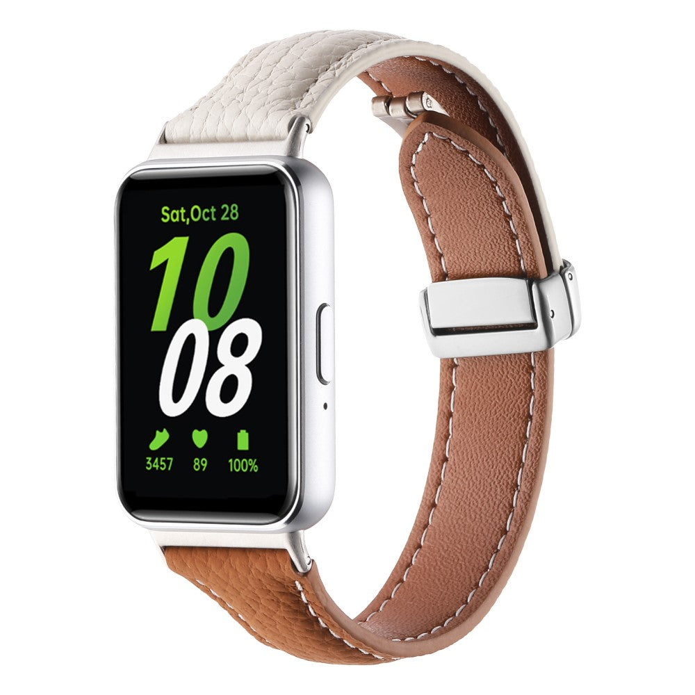 Super Cool Samsung Galaxy Fit 3 Genuine Leather Strap - Brown#serie_3