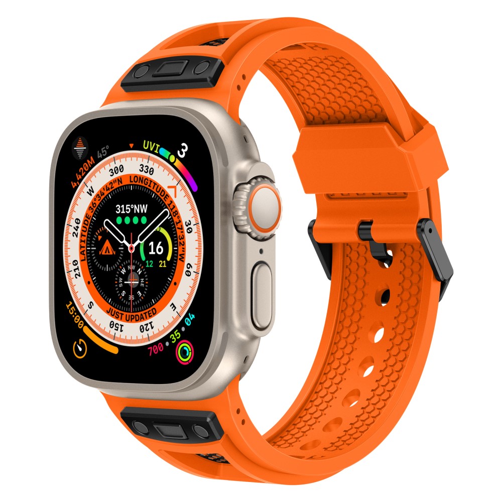 Mega Nice Apple Smartwatch Silicone Universel Strap - Orange#serie_1