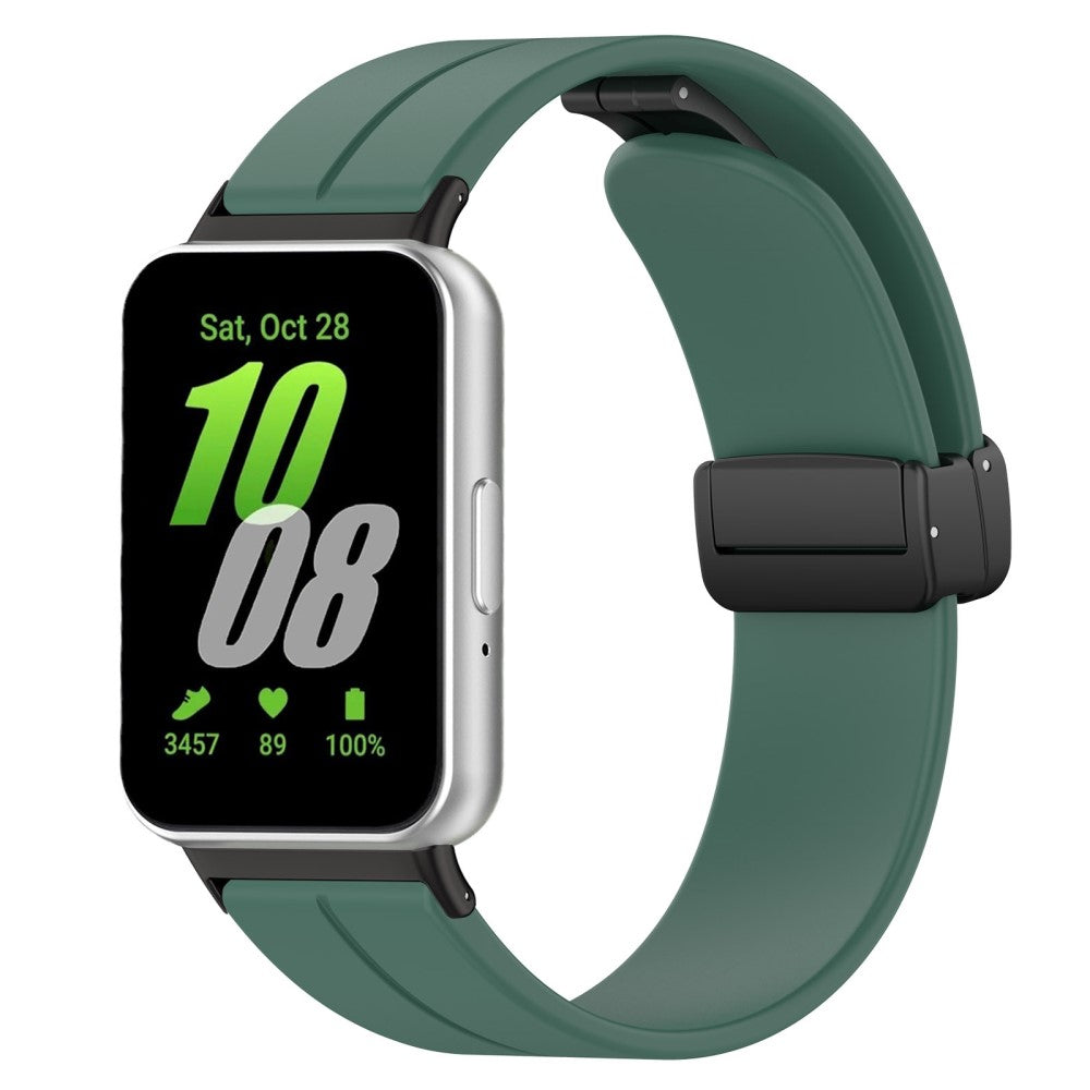 Super Comfortable Samsung Galaxy Fit 3 Silicone Strap - Green#serie_12