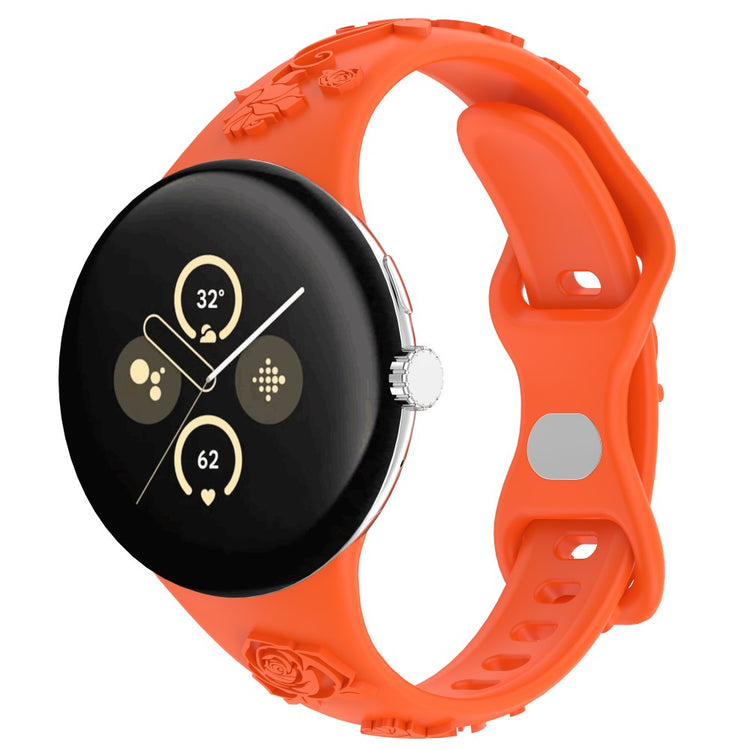 Google Pixel Watch / Google Pixel Watch 2 Silicone Universel Strap - Orange#serie_1