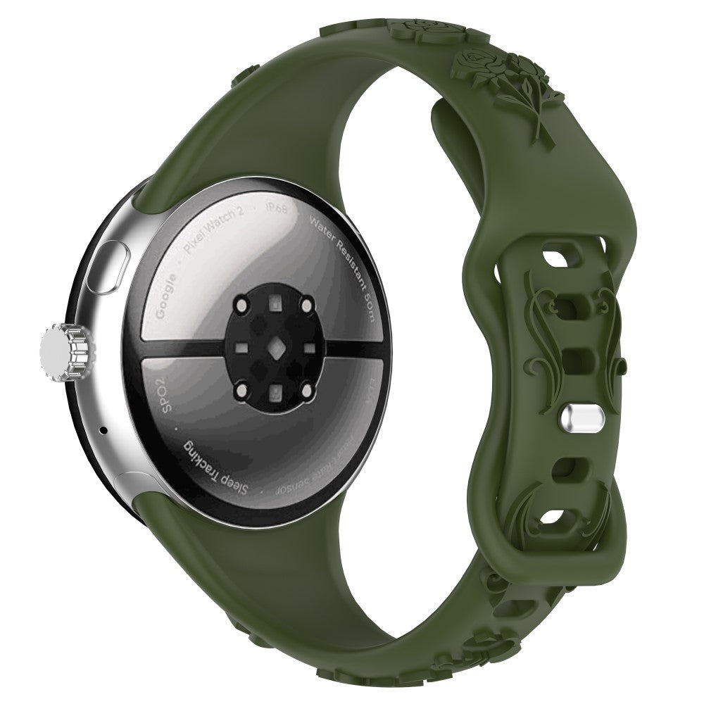 Google Pixel Watch / Google Pixel Watch 2 Silicone Universel Strap - Green#serie_10