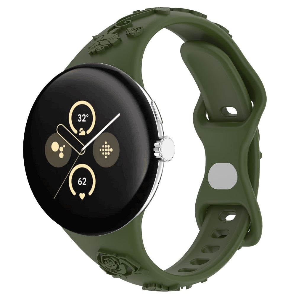 Google Pixel Watch / Google Pixel Watch 2 Silicone Universel Strap - Green#serie_10