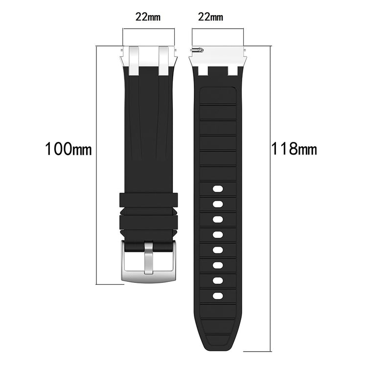 Comfortable Smartwatch Silicone Universel Strap - Black#serie_1