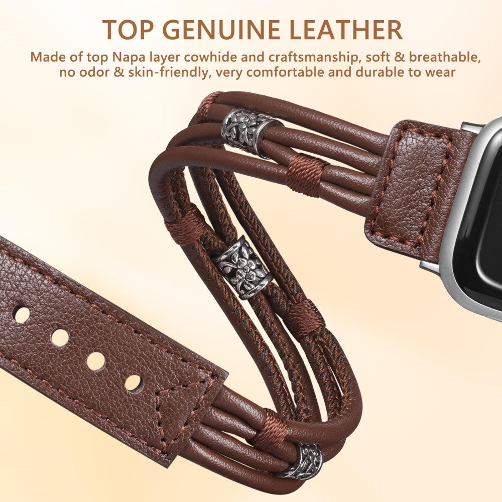 Super Good Apple Smartwatch Genuine Leather Universel Strap - Brown#serie_2