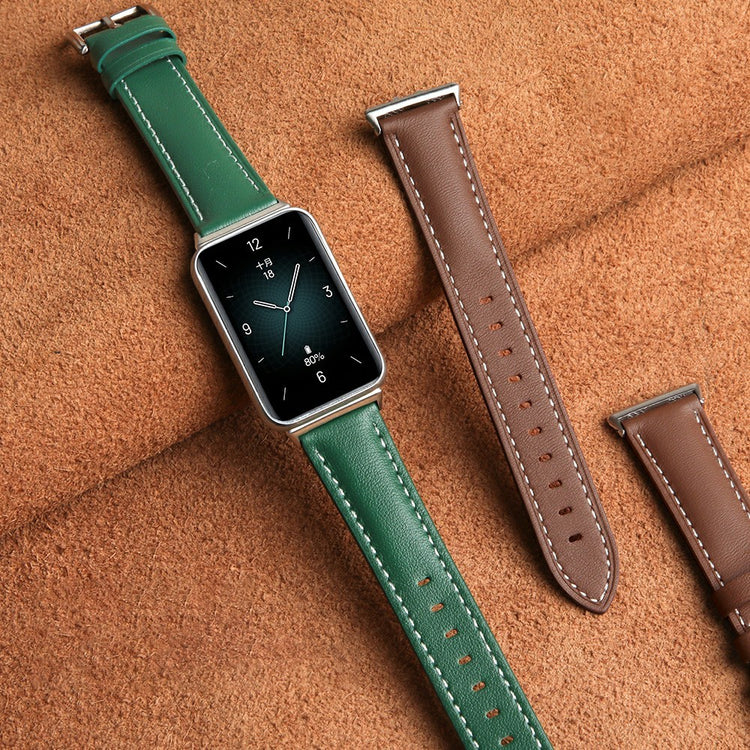 Remarkably Delightful Honor Band 9 Genuine Leather Strap - Green#serie_1