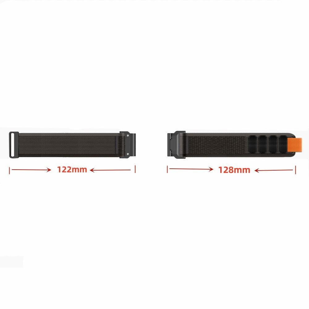 Coros Vertix 2 / Garmin Fenix 7X / 6X / 5X 26mm Trail Loop Nylon Band Soft Watch Strap - Black  /  Rainbow+Black#serie_4