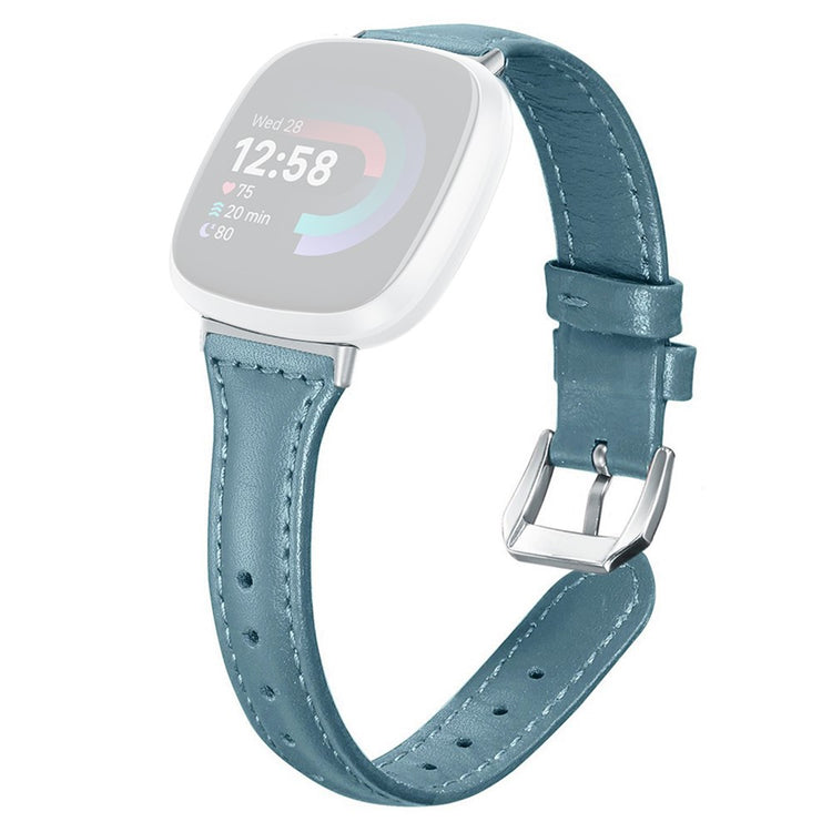 Fitbit Versa 3 / Fitbit Versa 4 Genuine Leather Universel Strap - Blue#serie_11