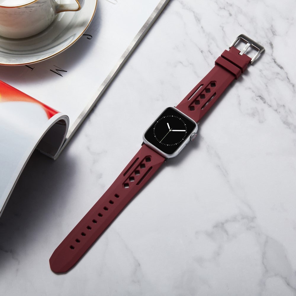 Mega Pleasant Apple Smartwatch Silicone Universel Strap - Red#serie_1