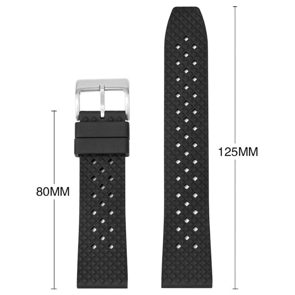 Huawei Watch GT 3 42mm / GT 3 Pro 43mm Watch Strap 20mm Fluorubber Wrist Band - Sapphire+Black Buckle#serie_9